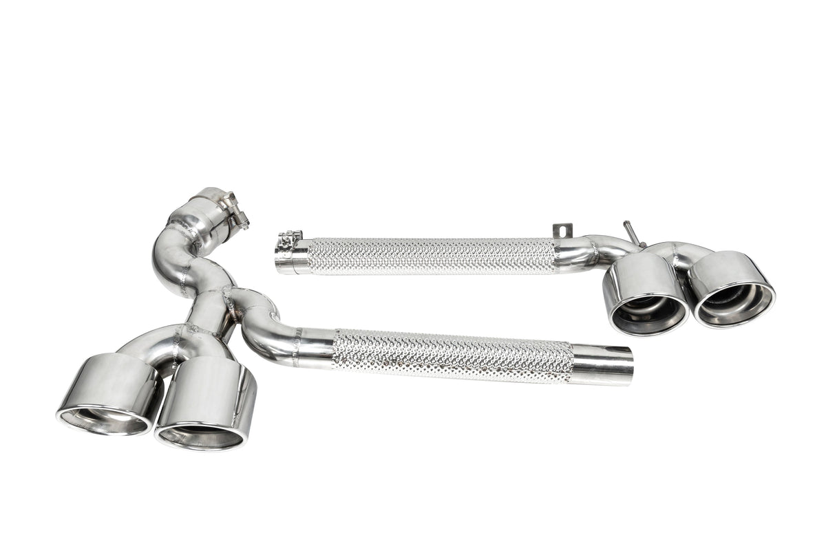 BMW X3 30i xDrive G45 2025-ON with Aftermarket Parts - Axle-back Exhaust Quad Exit Tips Conversion Stainless Steel / Carbon Fiber from Aero Republic