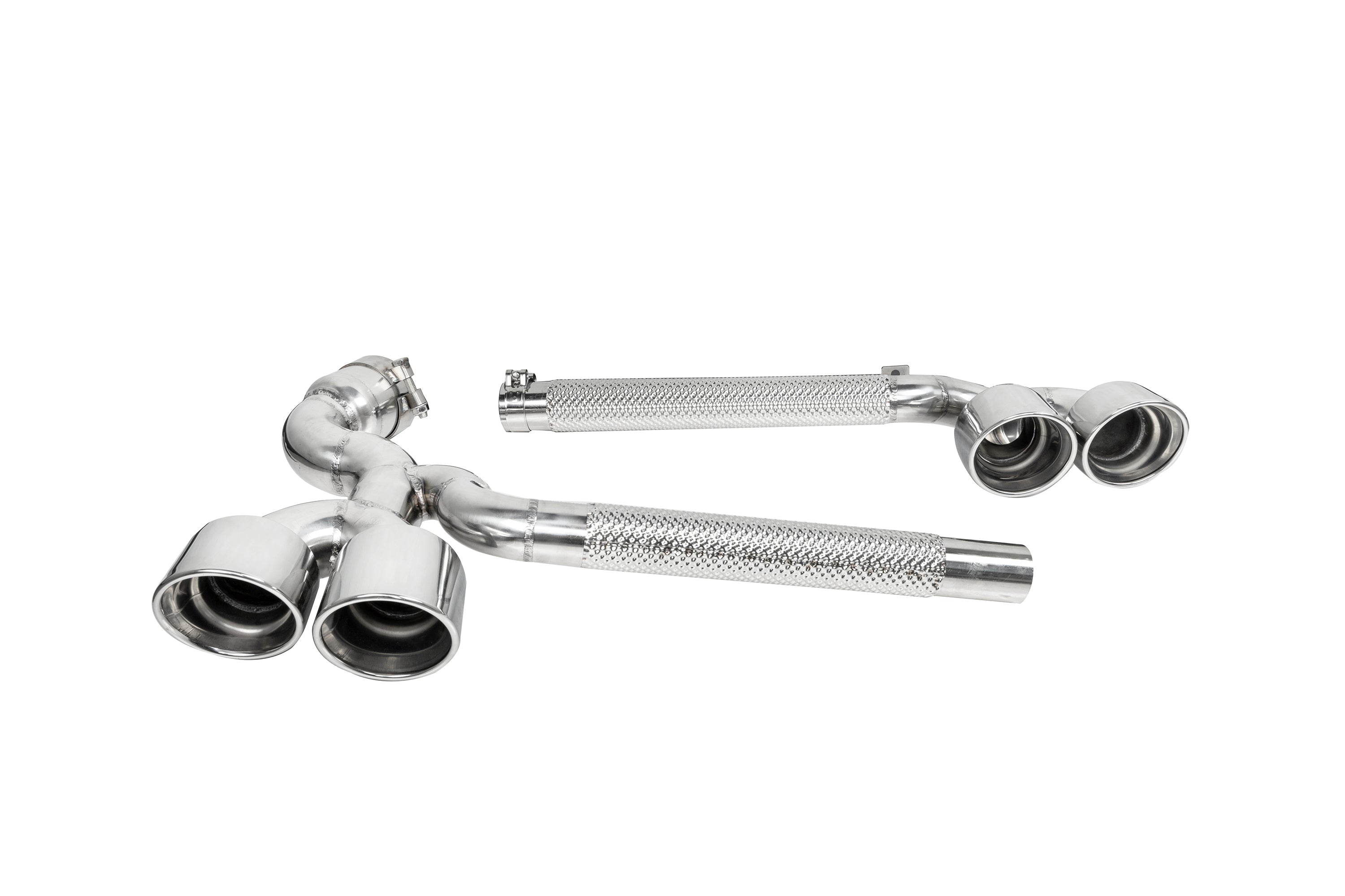 BMW X3 30i xDrive G45 2025-ON with Aftermarket Parts - Axle-back Exhaust Quad Exit Tips Conversion Stainless Steel / Carbon Fiber from Aero Republic