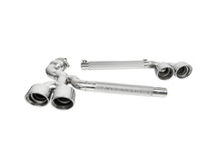 BMW X3 30i xDrive G45 2025-ON with Aftermarket Parts - Axle-back Exhaust Quad Exit Tips Conversion Stainless Steel / Carbon Fiber from Aero Republic