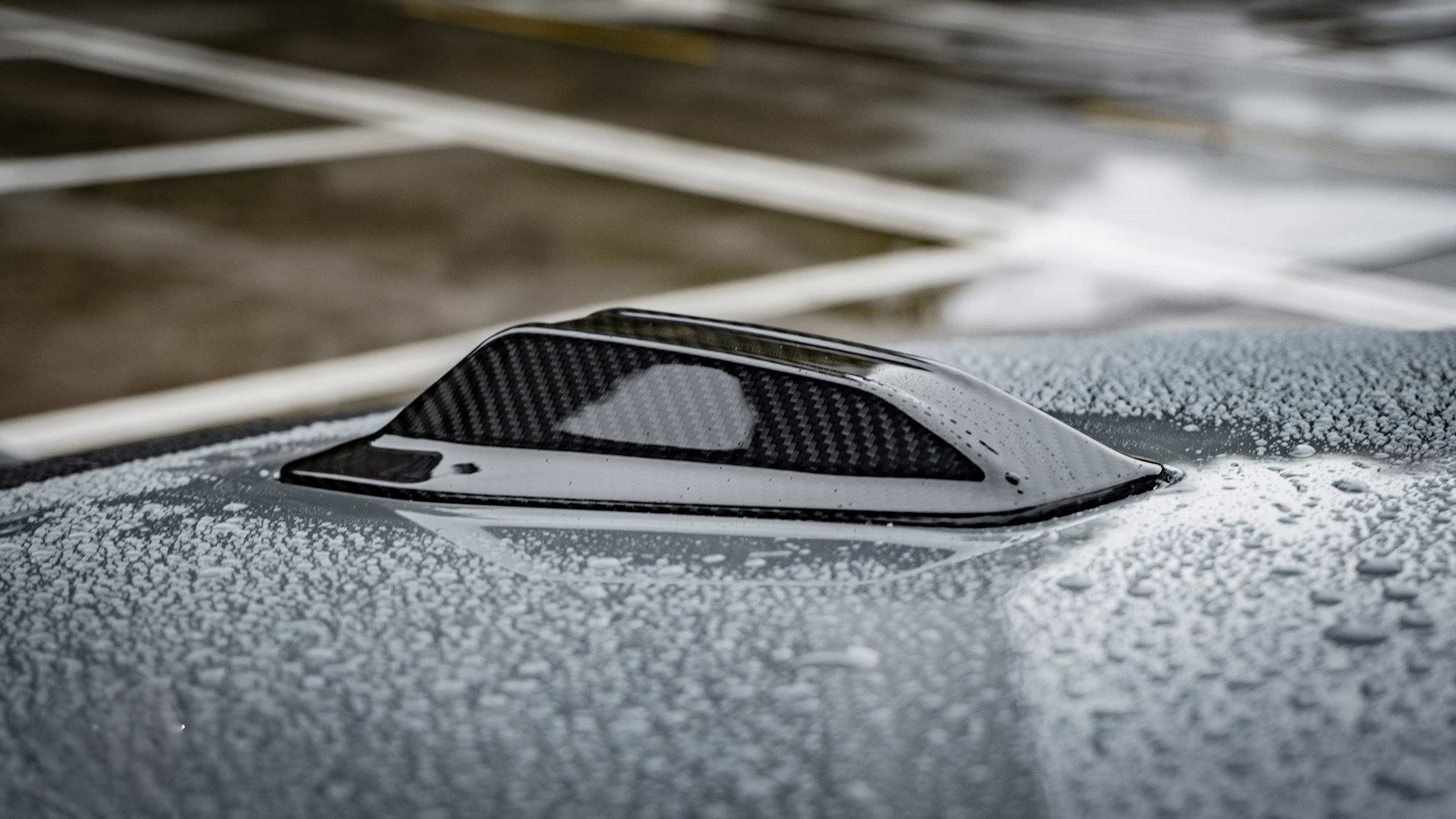 BMW X3 M50i/30i xDrive G45 2025-ON with Aftermarket Parts - OEM Style Antenna Trim Cover Dry Pre-preg Carbon Fiber from Aero Republic