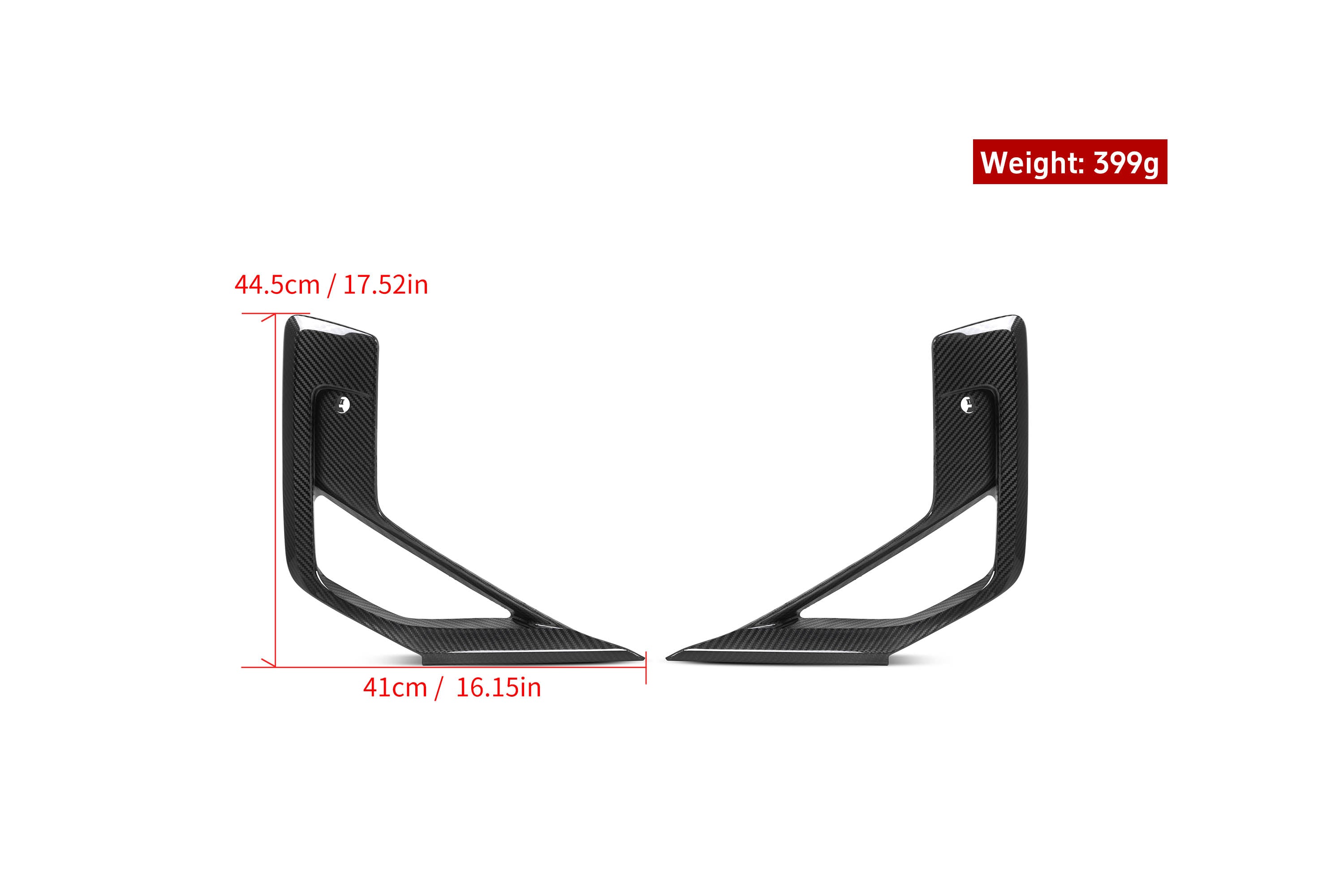 BMW X3M X3MC F97 LCI 2022-ON & X4M X4MC F98 LCI 2022-ON with Aftermarket Parts - OE Style Front Canards Carbon Fiber from Aero Republic