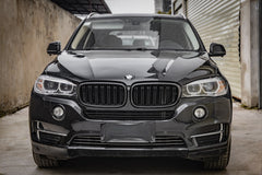 BMW X5 xDrive50i eDrive F15 2014 2015 2016 2017 2018 &?X6 M50d xDrive50i s/xDrive35i xDrive40d xDrive30d F16 2015 2016 2017 2018 2019?with Aftermarket Parts - Dual Slat Front Kidney Grill?Carbon Fiber from Aero Republic
