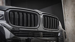 BMW X5 xDrive50i eDrive F15 2014 2015 2016 2017 2018 &?X6 M50d xDrive50i s/xDrive35i xDrive40d xDrive30d F16 2015 2016 2017 2018 2019?with Aftermarket Parts - Dual Slat Front Kidney Grill?Carbon Fiber from Aero Republic