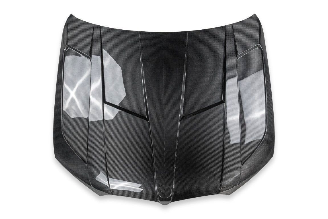 BMW X5 G05 & X5M X5MC F95 (Fits Both Pre-LCI & LCI) 2020-ON & X6 G06 & X6M X6MC F96 (Fits Both Pre-LCI &  LCI) 2020-ON with Aftermarket Parts - LD Style Hood Dry Pre-preg Carbon Fiber from Aero Republic