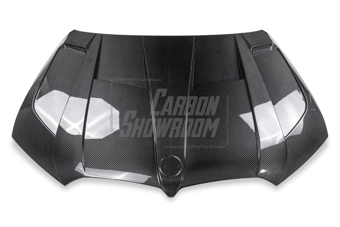BMW X5 G05 & X5M X5MC F95 (Fits Both Pre-LCI & LCI) 2020-ON & X6 G06 & X6M X6MC F96 (Fits Both Pre-LCI &  LCI) 2020-ON with Aftermarket Parts - LD Style Hood Dry Pre-preg Carbon Fiber from Aero Republic