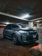 BMW X5 M60i s/x Drive 40i xDrive 50e G05 LCI 2024-ON with Aftermarket Parts - MP Style Front Bumper Side Vent Valences Trim?Carbon Fiber from Aero Republic