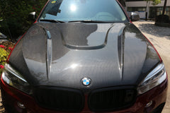 BMW X5 xDrive50i eDrive F15 (Both Fits Pre-LCI & LCI) 2014 2015 2016 2017 2018 & X5M F85 2015 2016 2017 2018 & X6 M50d xDrive50i s/xDrive35i xDrive40d xDrive30d F16 (Both Fits Pre-LCI & LCI) 2015 2016 2017 2018 2019 & X6M F86 2015 2016 2017 2018 2019 with Aftermarket Parts - HMN Style Hood Carbon Fiber from Aero Republic