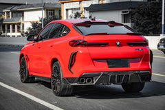 BMW X6 G06 & X6M X6MC F96 (Fits Both Pre-LCI & LCI) 2020-ON with Aftermarket Parts - MP Style Rear Window Fins Side Louvers Dry Pre-preg Carbon Fiber from Aero Republic