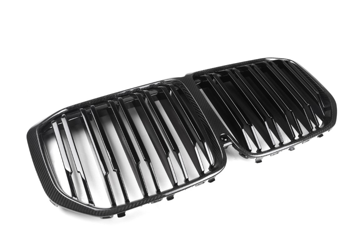 BMW X7 M60 M50i xDrive50i xDrive40i  G07 LCI 2019 2020 2021 2022 with Aftermarket Parts - Dual Slat Front Kidney Grill Pre-preg Carbon Fiber from Aero Republic