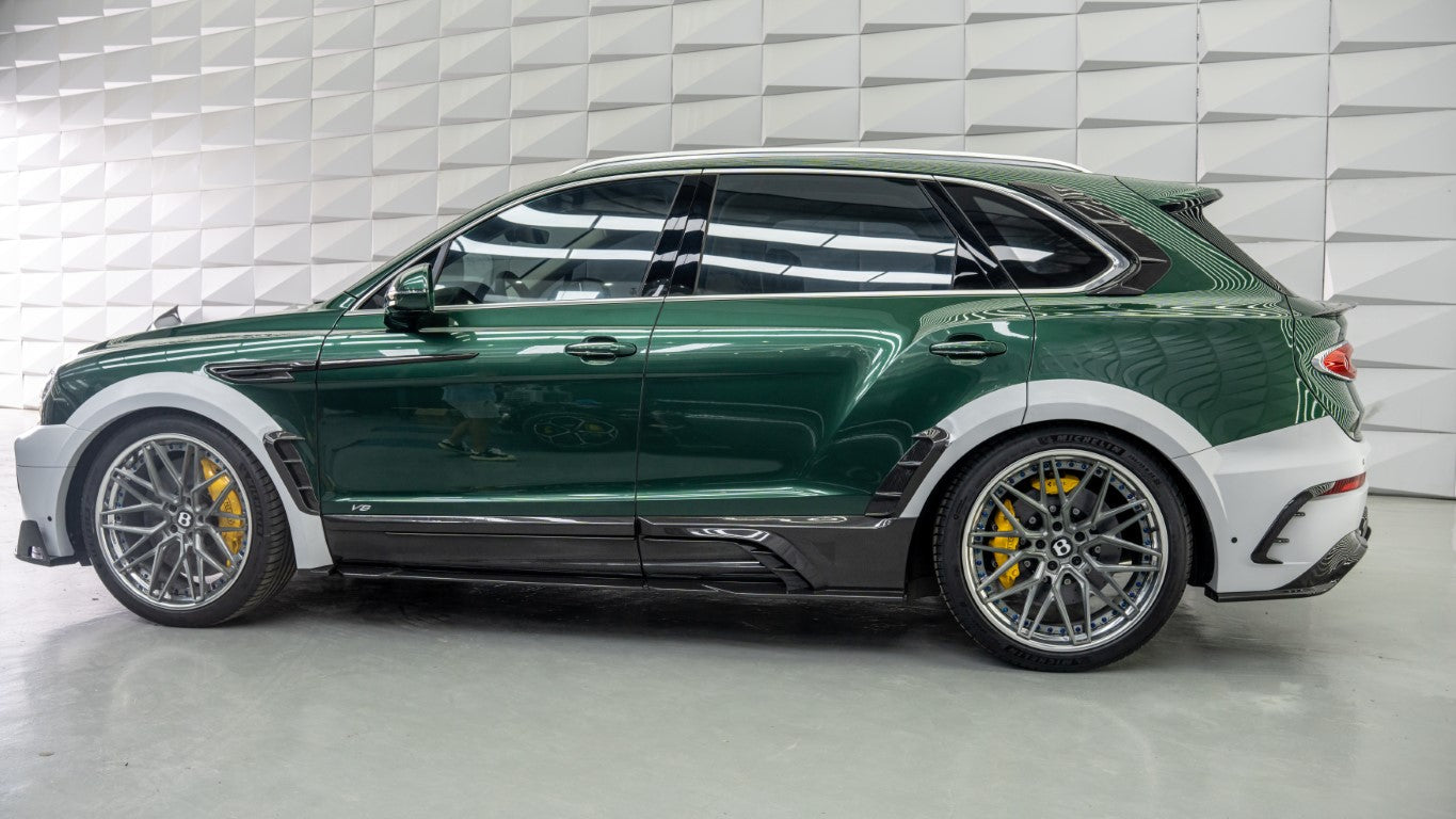 Bentley Bentayga V8 W12 with Aftermarket Parts - M Style Fenders Trim Carbon Fiber from Aero Republic
