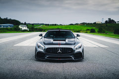 Mercedes Benz AMG GT GTS C190 2015 2016 2017 Pre-Facelift with Aftermarket Parts - RT Style Front Lip Carbon Fiber from Aero Republic