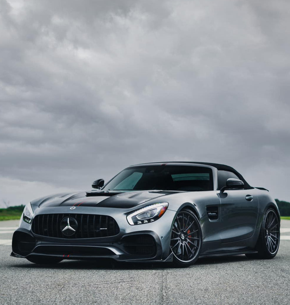 Mercedes Benz AMG GT GTS C190 2015 2016 2017 Pre-Facelift with Aftermarket Parts - RT Style Front Lip Carbon Fiber from Aero Republic