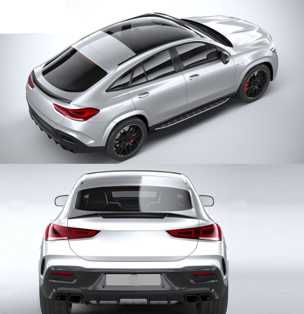 Mercedes Benz GLE-Class C167 AMG GLE63S GLE53 GLE450 GLE350 (Both Fits Pre-Facelift & Facelift) Coupe 2019-ON with Aftermarket Parts - TT Style Rear Lip Spoiler Pre-preg Carbon Fiber from Aero Republic