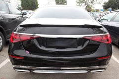 Mercedes Benz S-Class W223 AMG S63 Maybach S680 S580 S580e S560 S500 Sedan 2021-ON with Aftermarket Parts - X Style Rear Lip Spoiler Pre-preg Carbon Fiber from Aero Republic
