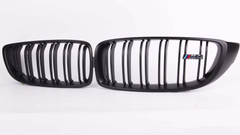 Aero Republic Blacked Out Front Kidney Grilles for BMW 4 Series 428i 428i xDrive 430i 435i 440i F32 F33 2014-2020 Carbon Fiber/ABS