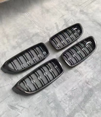 Aero Republic M Colors Blacked Out Front Kidney Grilles for BMW M3CS M3C M3 F81 F80 2014-2018 & M4CS M4C M4 F83 F82 2014-2020 Carbon Fiber/ABS