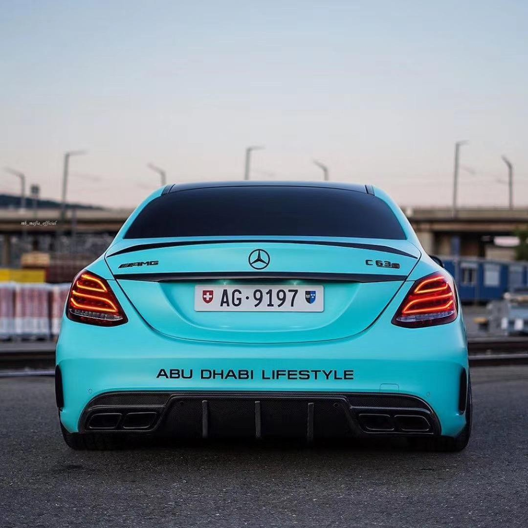 Mercedes Benz C-Class C63S C63 C43 AMG C300 W205 2016 2017 2018 2019 2020 2021 2022 Coupe Convertible (suitable for both pre-facelift and facelift) with Aftermarket Parts - MOD Style Rear Diffuser Carbon Fiber from Aero Republic