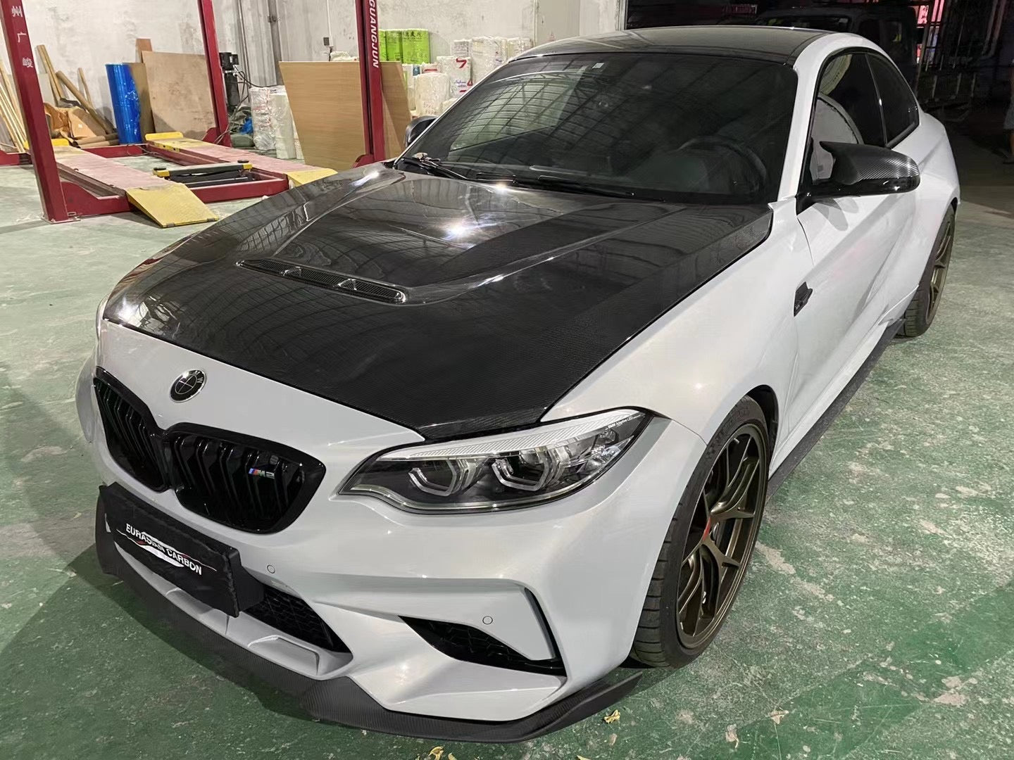 BMW M2/M2C F87 2016 2017 2018 2019 2020 2021 & 2 Series 228i 230i M235i M240i F22 F23 2014 2015 2016 2017 2018 2019 2020 2021 with Aftermarket Parts - CS Style Hood Bonnet Carbon Fiber / FRP from Aero Republic
