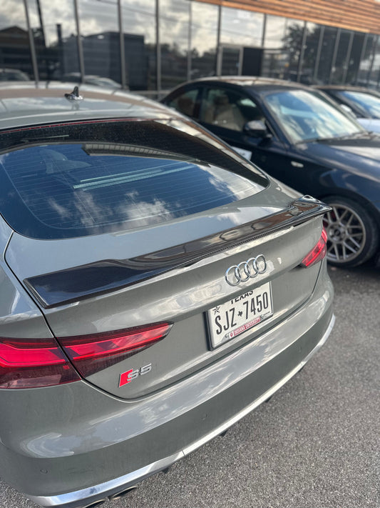 Aero Republic Carbon Fiber Rear Spoiler BA Style for Audi A5 S5 RS5 B9 B9.5 4 Door Sedan 2017-ON - performance speedshop