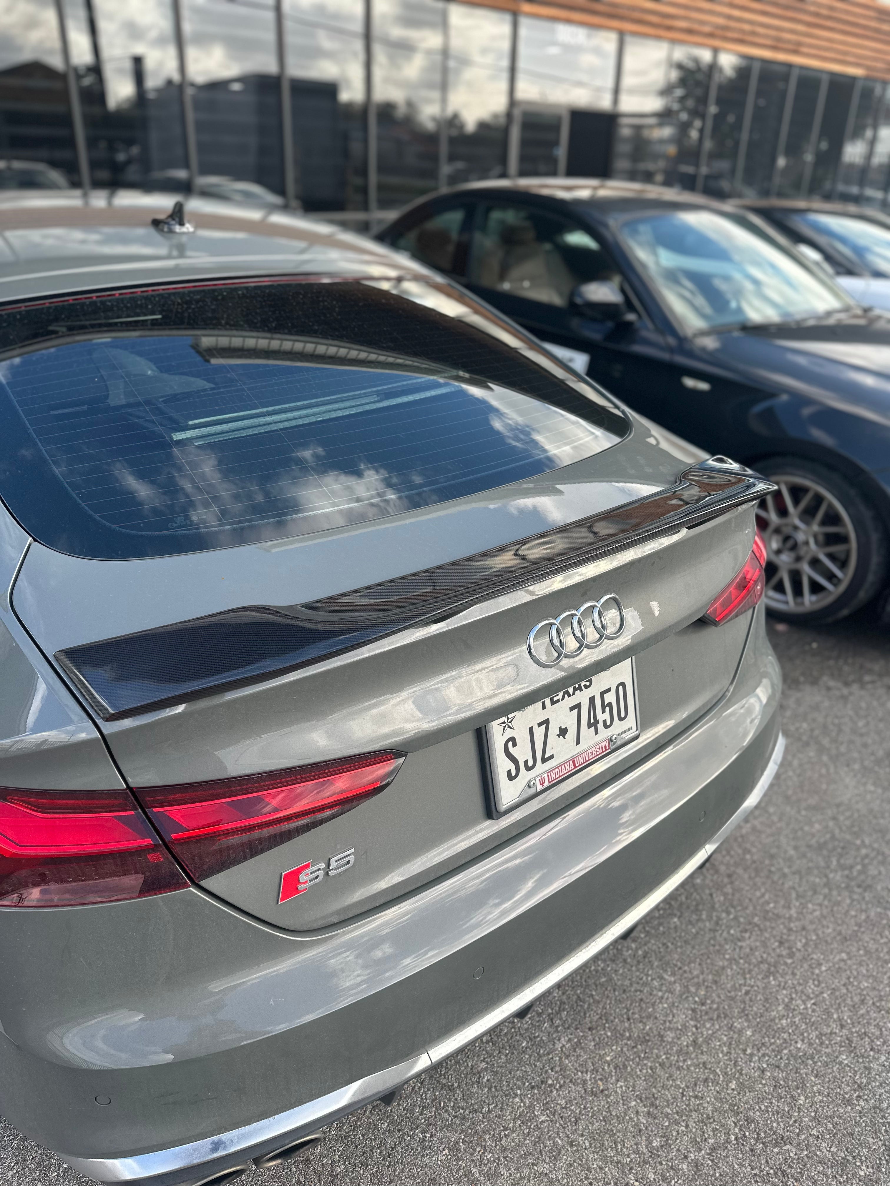 Aero Republic Carbon Fiber Rear Spoiler BA Style for Audi A5 S5 RS5 B9 B9.5 4 Door Sedan 2017-ON - performance speedshop