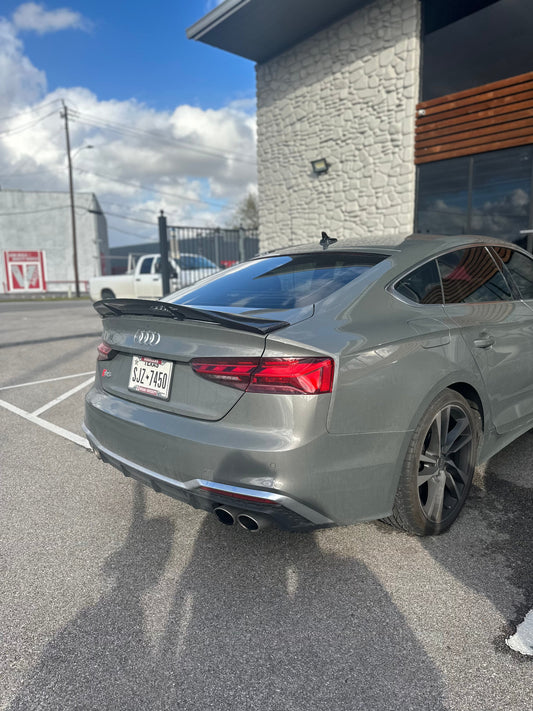 Aero Republic Carbon Fiber Rear Spoiler BA Style for Audi A5 S5 RS5 B9 B9.5 4 Door Sedan 2017-ON - performance speedshop