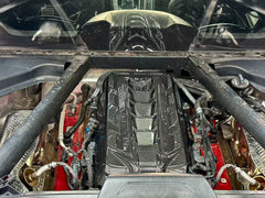 Chevrolet Corvette C8 Base 2020-ON with Aftermarket Parts - V2 Engine Cover Dry Pre-preg Carbon Fiber from Aero Republic