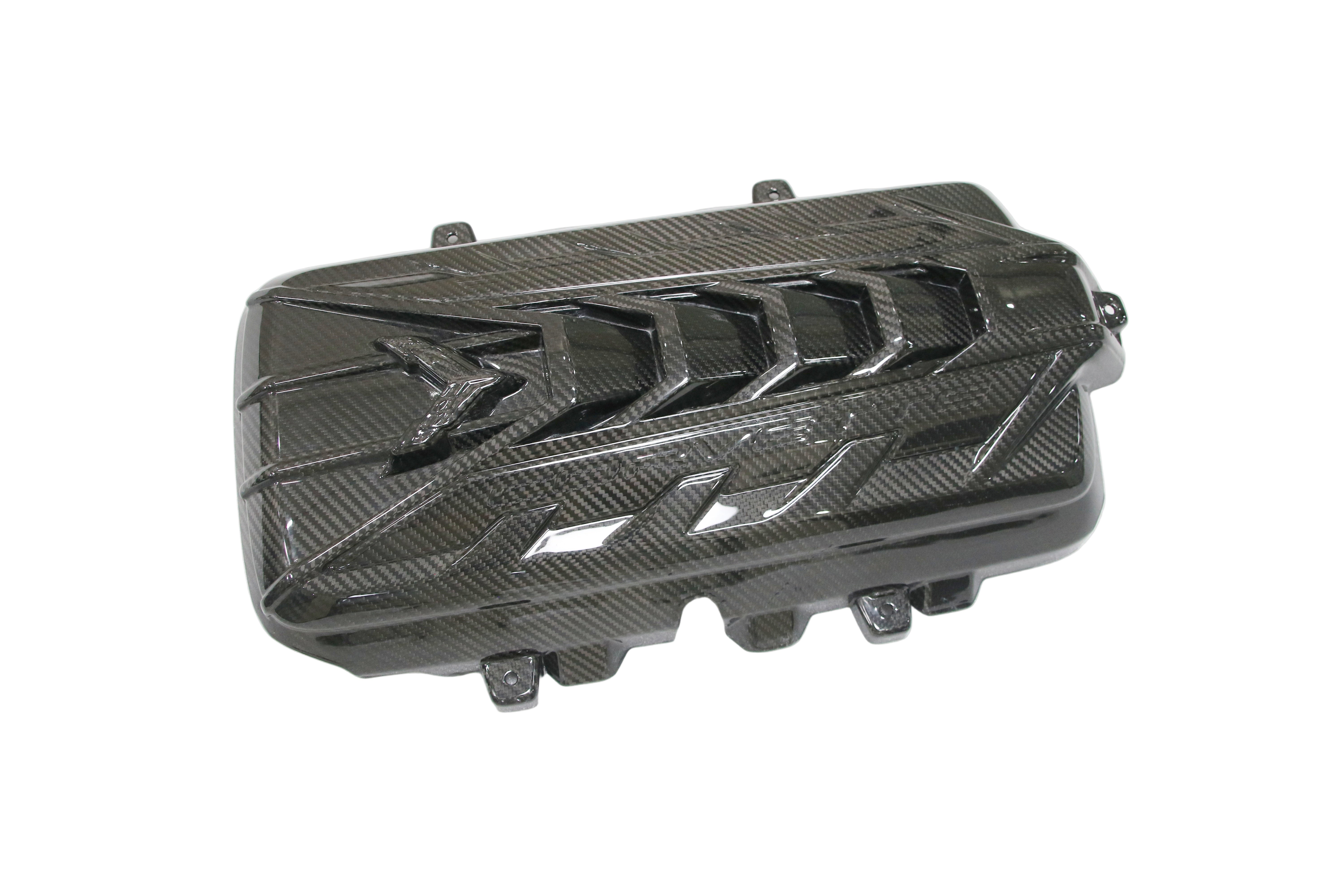 Chevrolet Corvette C8 Base 2020-ON with Aftermarket Parts - V2 Engine Cover Dry Pre-preg Carbon Fiber from Aero Republic