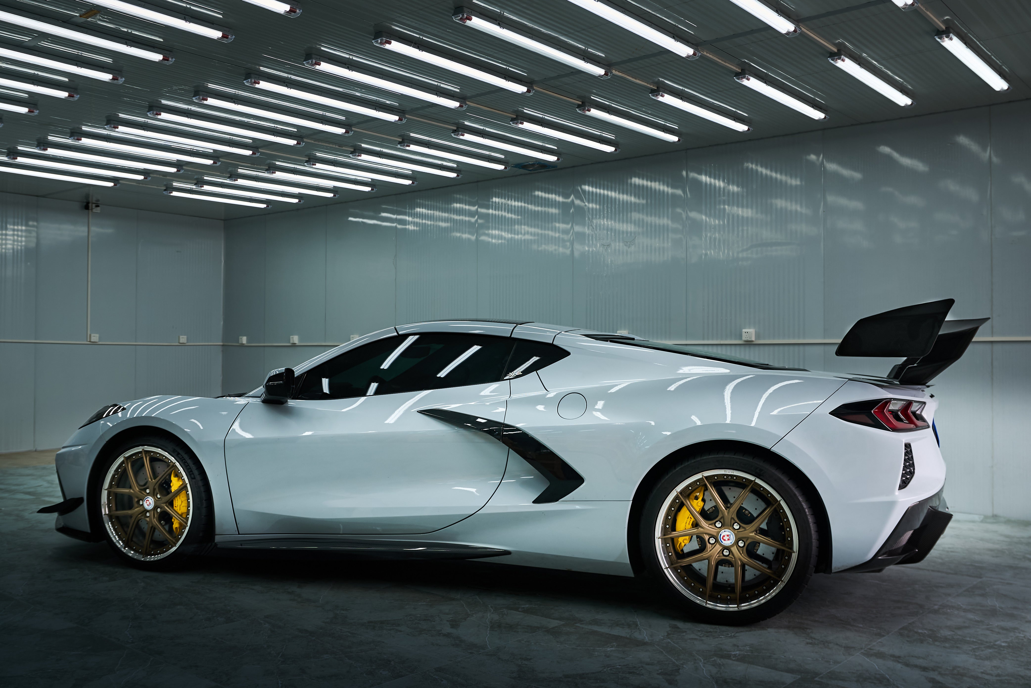 Chevrolet Corvette C8 Base E-Ray Z06 2020-ON with Aftermarket Parts - ZR1 Style Rear Wing Dry Pre-preg Carbon Fiber from Aero Republic