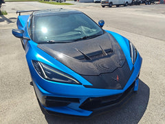 Chevrolet Corvette C8 2020-ON with Aftermarket Parts - Hood Bonnet Carbon Fiber / FRP from Aero Republic