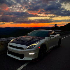 Nissan GTR Nismo T-Spec Premium Pure 2017-2024 (for installation on 2008-2016 vehicles, 2017-2024 front bumper is recommended) with Aftermarket Parts - DP Style Hood Bonnet Carbon Fiber / FRP from CMST Tuning

