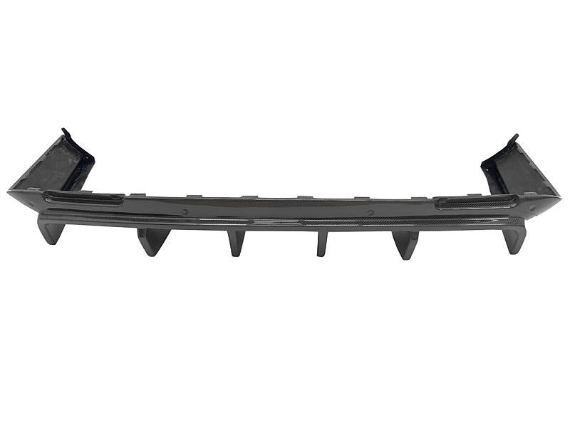 Dodge Challenger Hellcat Redeye T/A Scat Pack 392 SRT R/T SXT SE 2008-2023 (suitable for narrowbody, widebody requires slight modification to corners) with Aero Republic's Aftermarket Parts - Rear Diffuser Big Fin Carbon Fiber. A complete transformation of style and performance.