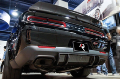 Dodge Challenger Hellcat Redeye T/A Scat Pack 392 SRT R/T SXT SE 2008 2009 2010 2011 2012 2013 2014 2015 2016 2017 2018 2019 2020 2021 2022 2023 (suitable for narrowbody and widebody) with Aftermarket Parts - M Style Rear Diffuser Carbon Fiber from Aero Republic