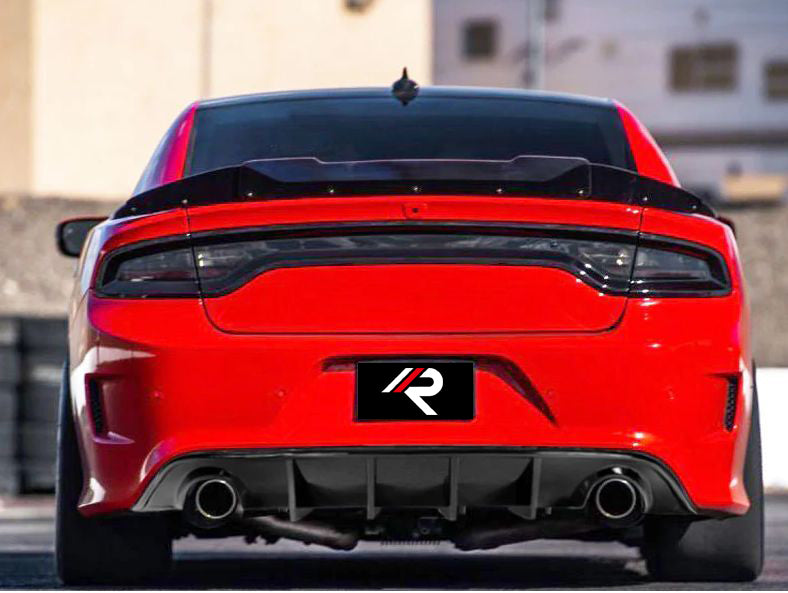 Dodge Charger & 2015 Scat Pack & 2016 Scat Pack, Hellcat & 2017 R/T, Daytona, Scat Pack, Hellcat & 2018 GT, R/T, Daytona, Scat Pack, Hellcat & 2019 GT, R/T, Scat Pack, Hellcat & 2020 GT, R/T, Scat Pack, Hellcat & 2021 GT, R/T, Scat Pack & 2022 GT, R/T, Scat Pack Non-widebody & 2023 GT, R/T, Scat Pack Non-widebody with Aftermarket Parts - Rear Diffuser Carbon Fiber from Aero Republic