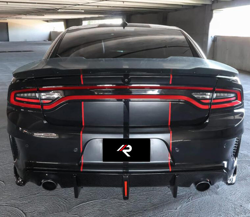 Dodge Charger & 2022 Hellcat, Scat Pack widebody & 2023 Hellcat, Scat Pack widebody with Aftermarket Parts - Rear Diffuser Carbon Fiber from Aero Republic