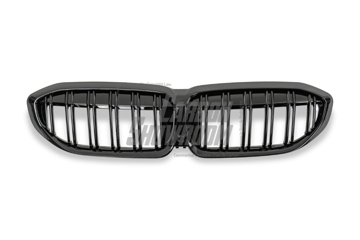 BMW 3 Series M340 330 320 G20 G21 Pre-LCI 2019 2020 2021 2022?with Aftermarket Parts - Dual Slat Front Kidney Grill ABS?from Aero Republic