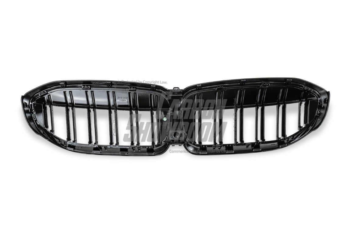 BMW 3 Series M340 330 320 G20 G21 Pre-LCI 2019 2020 2021 2022?with Aftermarket Parts - Dual Slat Front Kidney Grill ABS?from Aero Republic