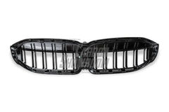 BMW 3 Series M340 330 320 G20 G21 Pre-LCI 2019 2020 2021 2022?with Aftermarket Parts - Dual Slat Front Kidney Grill ABS?from Aero Republic