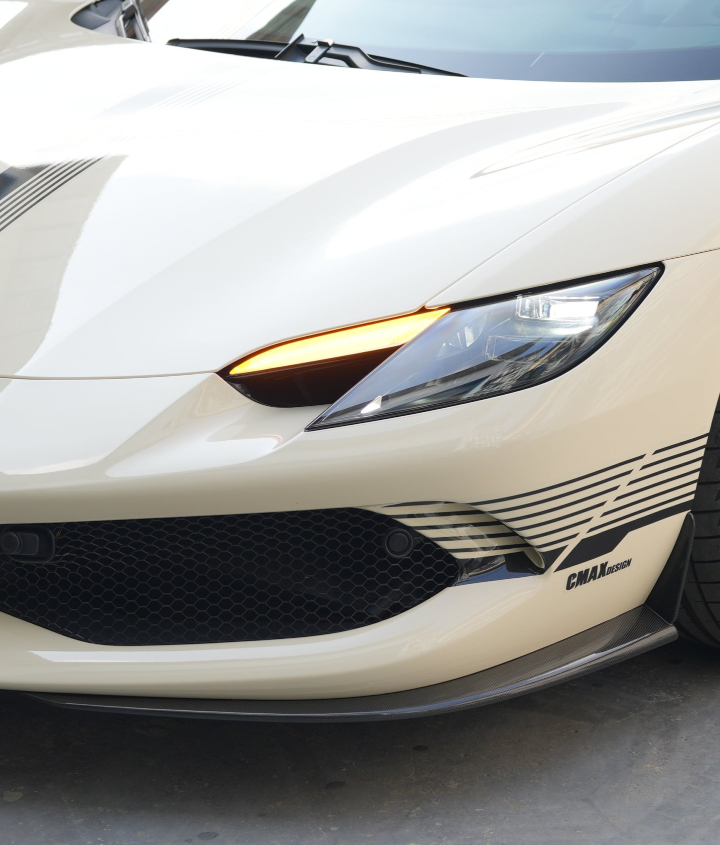 Ferrari 296 GTB GTS 2021-ON with Aftermarket Parts - OEM Replacement Style Front Lip Splitters Carbon Fiber?from Aero Republic