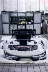 Ferrari 488 GTB with Aftermarket Parts - 1:1 Pista Style Full Body Kit Carbon Fiber / FRP from Aero Republic