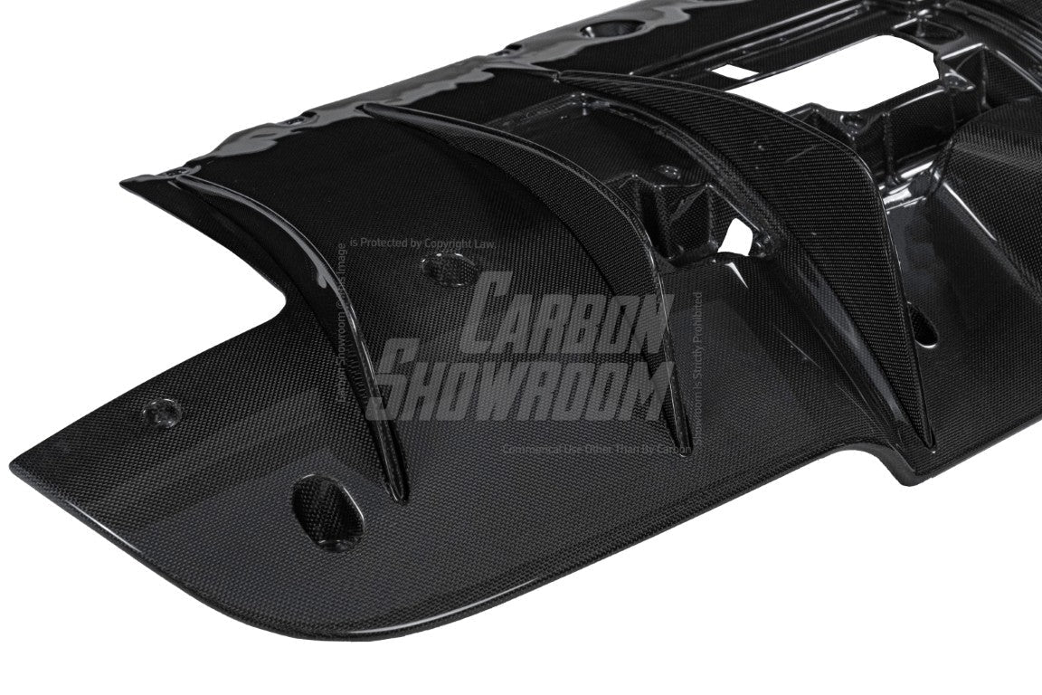 Ferrari 488 GTB & Spider 2016 2017 2018 2019 2020 with Aftermarket Parts - OEM 1:1 Style Replacement Rear Diffuser Dry Pre-preg Carbon Fiber from Aero Republic