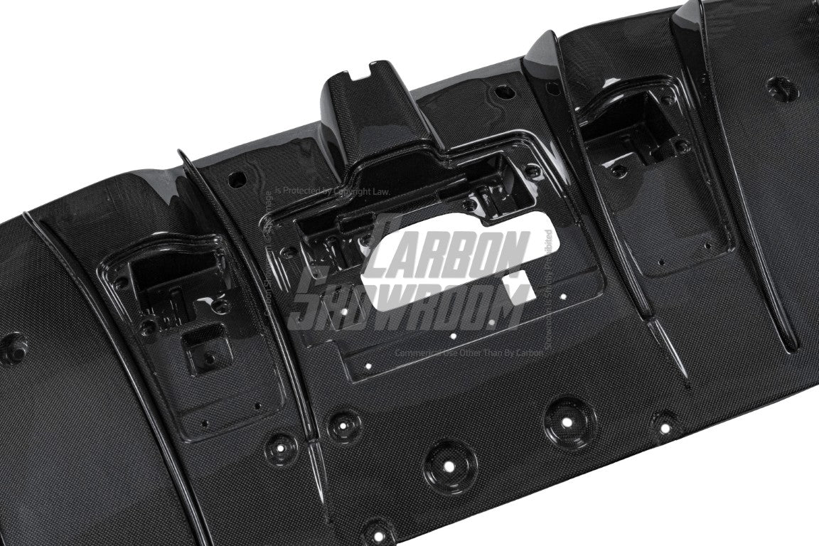 Ferrari 488 GTB & Spider 2016 2017 2018 2019 2020 with Aftermarket Parts - OEM 1:1 Style Replacement Rear Diffuser Dry Pre-preg Carbon Fiber from Aero Republic