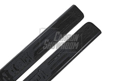 Ferrari 488 GTB & Spider 2016 2017 2018 2019 2020 with Aftermarket Parts - OEM 1:1 Style Door Sills Dry Pre-preg Carbon Fiber from Aero Republic