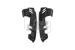 Ferrari 488 Spider 2016 2017 2018 2019 2020 with Aftermarket Parts - OEM 1:1 Style Replacement Engine Bay Side Panels Dry Pre-preg Carbon Fiber from Aero Republic