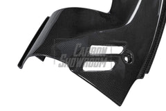 Ferrari 488 Spider 2016 2017 2018 2019 2020 with Aftermarket Parts - OEM 1:1 Style Replacement Engine Bay Side Panels Dry Pre-preg Carbon Fiber from Aero Republic