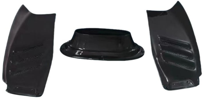 Ferrari F8 Tributo & Spider 2020 2021 2022 2023 with Aftermarket Parts - OEM Replacement 1:1 Rear Engine Vent Trim Carbon Fiber from Aero Republic
