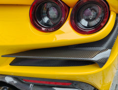 Ferrari F8 Tributo & Spider 2020 2021 2022 2023 with Aftermarket Parts - M Style Rear Bumper Trim Carbon Fiber / FRP from Aero Republic