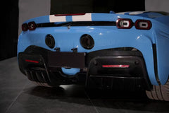 Ferrari SF90 Stradale & Spider 2021 2022 2023 2024 2025 with Aftermarket Parts - OEM 1:1 Style Replacement Rear Diffuser Pre-preg Carbon Fiber from Aero Republic