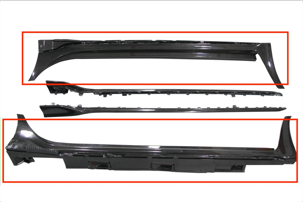 Honda Civic Type-R FL5 2023-ON with Aftermarket Parts - OEM Replacement Rocker Panel Carbon Fiber from Aero Republic