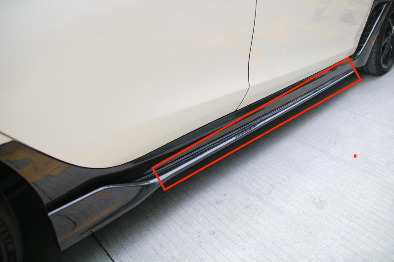 Honda Civic Type-R FL5 2023-ON with Aftermarket Parts - Replacement Side Skirts Carbon Fiber from Aero Republic