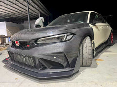 Honda Civic Type-R FL5 2023-ON with Aftermarket Parts - Time Attack Front Bumper Carbon Fiber from Aero Republic